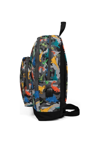 Coral High Kids Dört Gözlü Erkek Çocuk İlkokul Çantası Dinazor Kamuflaj Desenli- USB+AUX Soketli
