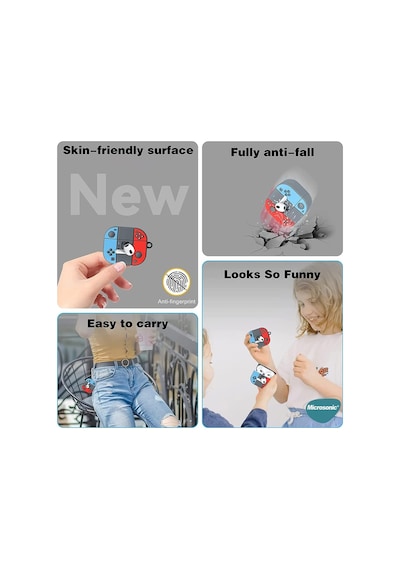 Huawei Freebuds Pro 2 İçin Kılıf Cartoon Figürlü Silikon Crtn-fgr-sswtri Freebuds Pro 2 İle Uyumlu Kılıf - Siyah - Beyaz