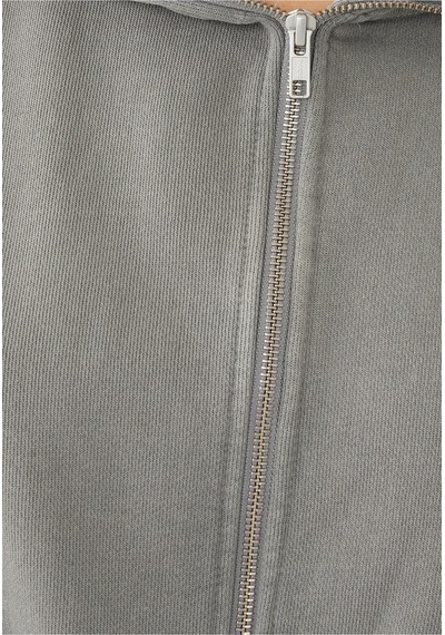 Entire Studios Kısa Fermuarlı Kadın Sweatshirt Gri