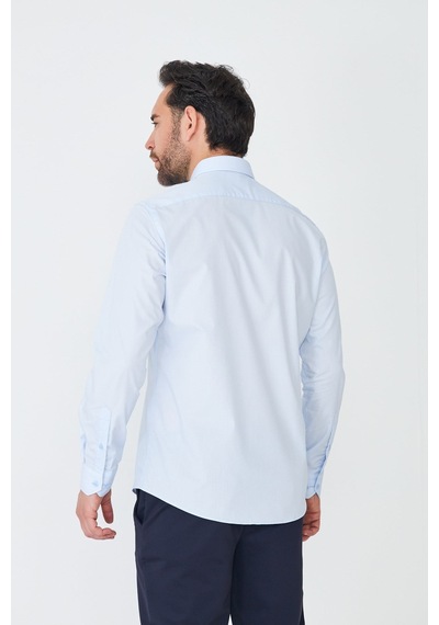 White Stone Mavi Dynamic Fit Uzun Kollu Erkek Gömlek MAVİ White Stone Mavi Dynamic Fit Uzun Kollu Erkek Gömlek MAVİ