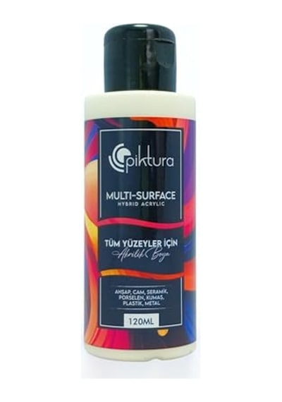 Multi-surface Hibrit Akrilik Boya, 120ml, Su Bazlı, Ahşap Cam Seramik Metal Kumaş Plastik İçin Beyaz Kuğu 0,15 L