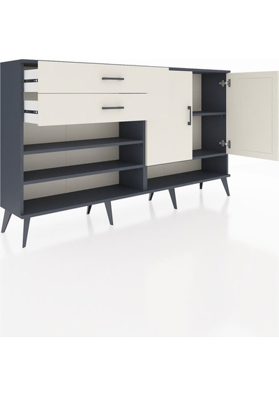 Arges Konsol 4 Raflı 2 Çekmeceli 2 Kapaklı 176x30x99 Antrasit-aytaşı Aytası/aytası - Antrasıt Arges Konsol 4 Raflı 2 Çekmeceli 2 Kapaklı 176x30x99 Antrasit-aytaşı Aytası/aytası - Antrasıt