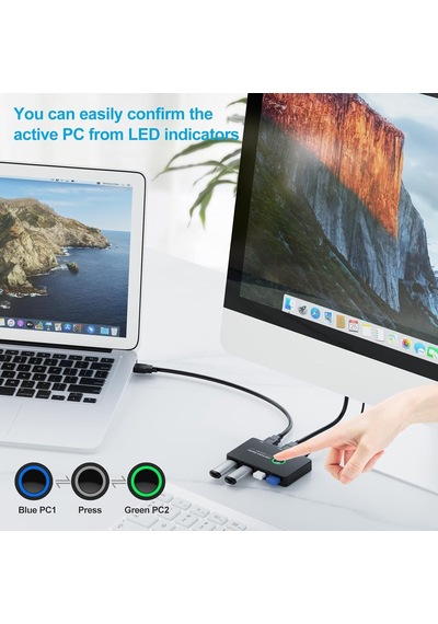 Usb 3.0 Anahtarı, 2'si 4 Arada 2 Bilgisayar Paylaşımı 4 Bağlantı Noktalı Usb Kvm Switcher Hub Pc Mouse Klavye Yaz
