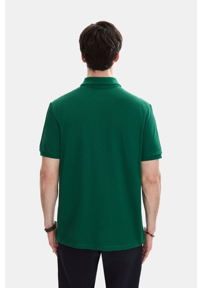 Backandbond Yeşil Regular Fit Örme Polo Yaka Tişört