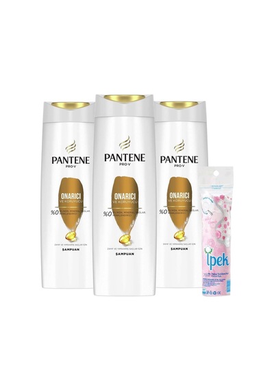 Onarıcı Bakım Şampuan 400 Ml X3 + Makyaj Pamuğu Tüm Saç Tipleri