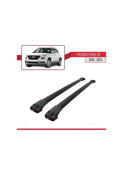 Hyundai Venue Qx 2019 Ve Sonrası İle Uyumlu Ace-1 Ara Atkı Tavan Barı Siyah