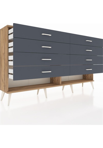 Arges Konsol 8 Çekmeceli 176x30x99 Çam-çam/antrasit Çam-çam/antrasit Arges Konsol 8 Çekmeceli 176x30x99 Çam-çam/antrasit Çam-çam/antrasit