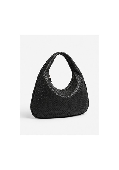Nura Collection Kadın Yumuşak Form Örgü Hobo Çanta - Siyah - 910227189 Siyah