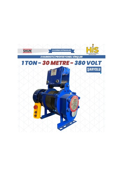 1000 Kg Profesyonel Vinç 380 Volt 30 Metre