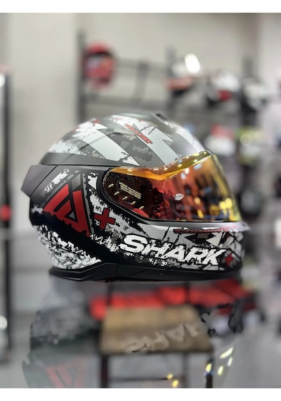 Shark Skwal I3 Hellcat Mat Siyah Beyaz Gri