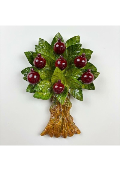 El Yapımı Nar Ağacı Duvar Dekoru Bereket Koleksiyonu 14x20 Cm
