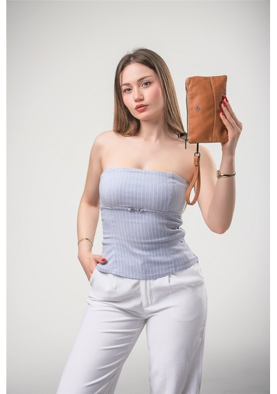 Ççs 18236 Kadın Çapraz Askılı El Çantası Camel