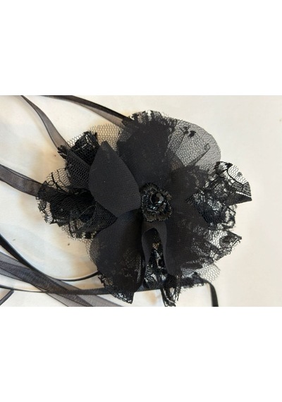 Siyah Gül Formlu Bilek Ve Boyun Süsü