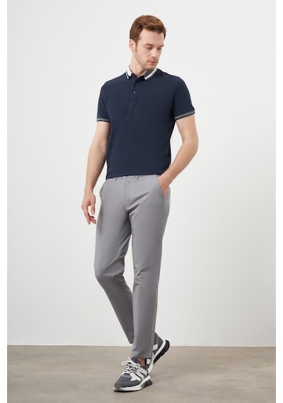 Morven Erkek Gri Yazlık Pamuk Yan Cep Dynamic Fit Chino Pantolon Gri