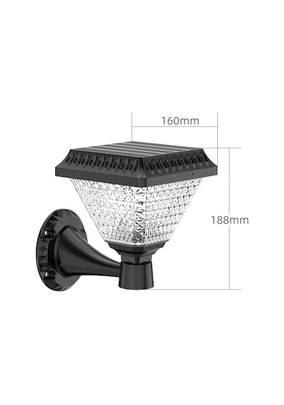 Forlife 50 Watt Güneş Enerjili Solar Dekoratif Duvar Apliği Fl-3321