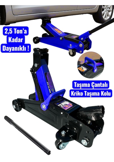 Schmıtzer Sch-ayl3m 2,5 Ton A Kadar Dayanıklı Çelik Araba Kaldırma Oto Krikosu Çantalı Tekerlekli Hidrolik Timsah Krikoo