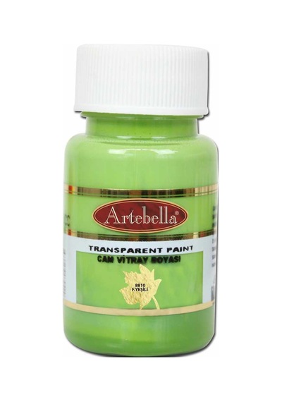 Artebella Transparan Cam Vitray Boyası 881050 Fıstık Yeşili 50 ML Yeşil