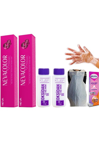 Neva Color Saç Boyası 3 Koyu Kahve 2Li Eldiven Oksidan 20Vol (522559235)