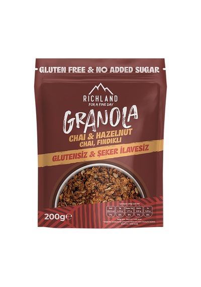 5 Adet Richland Chai Fındıklı Granola 200 G