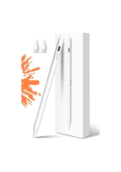 Novstrap Apple Uyumlu iPad  7/8/9 Nesil 10.2 İnç İle Dokunmatik Tablet Kalemi Dz900 Gen3 Stylus Pencil Avuç İçi Reddi 2 Adet Yedek Uç