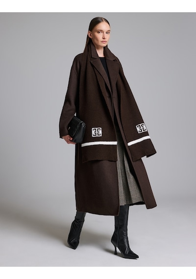 Pierre Cardin Kahverengi Yün Karışımlı Kaşe Kaban 50329239-vr029