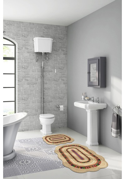 Alanur Lilyum Lazer Kesim 2 Li Banyo Takimi St210164mv Vizon