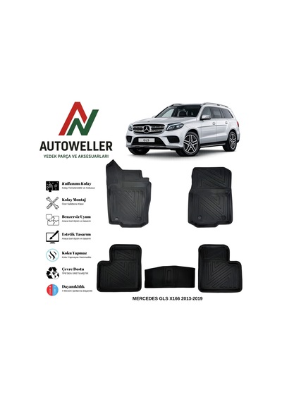 Mercedes Gls Class X166 2013-2019 Havuzlu Oto Paspas