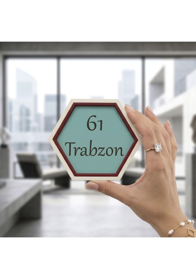 61 Trabzon Temalı Minimalist Dekoratif Obje, Estetik Şehir Hatırası Ve Değerli Anı Hediyesi 10x10 Cm