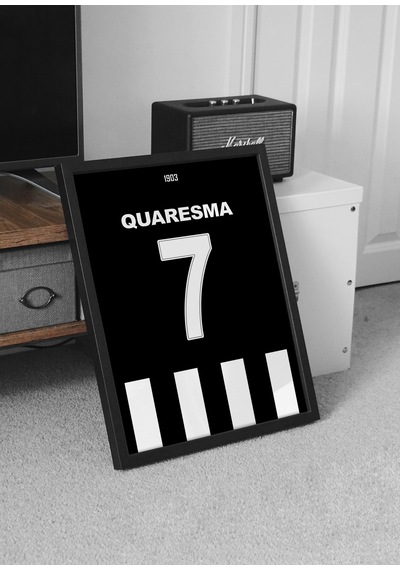 Quaresma 7 Forma Tasarımlı Poster Tablo Siyah Çerçeveli