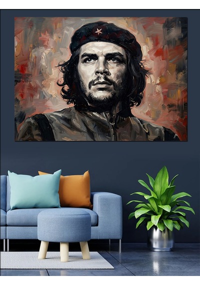 Che Guevara Karizmatik Portre Sanatı Dekoratif Kanvas - Mdf Ahşap Tablo