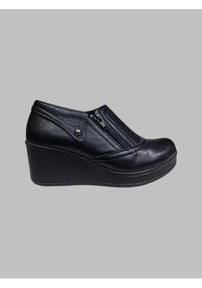 Castle Black Cb-22517 Kadın Deri Comfort Ayakkabı Siyah