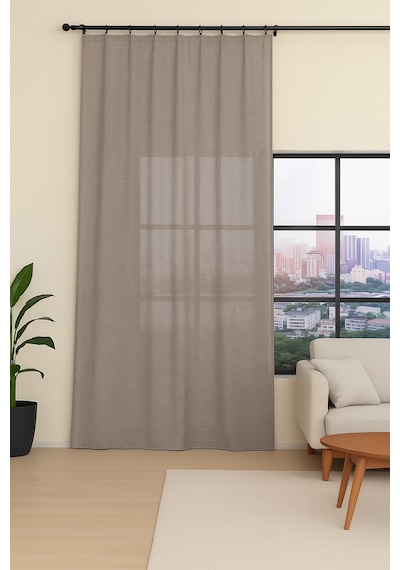New Linen Fon Perde Çok Renkli