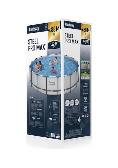 Bestway 5612z Steel Pro Max Prefabrik Yer Üstü Çember Havuz Seti 4,88 M X 1,22 M
