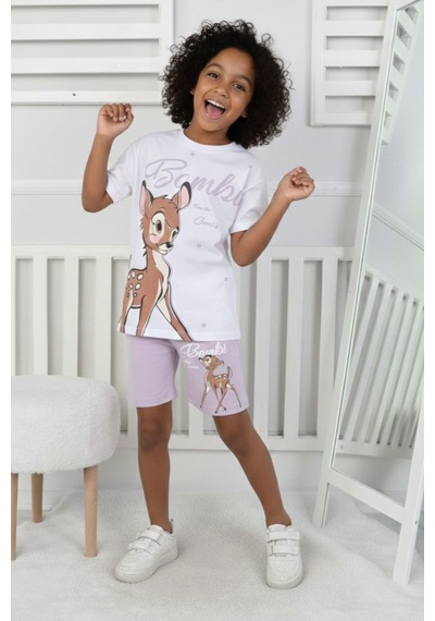 Bambi Baskı Kız Çocuk Takım-90414 Lila