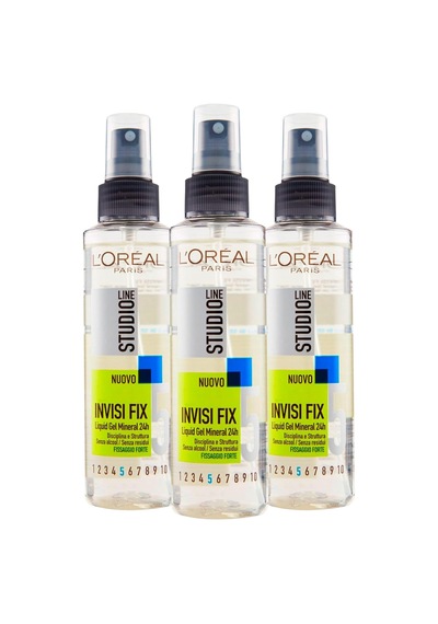 L Oréal Paris Studio Line Invisi Fix 5 Güçlü Tutuş Sıvı Saç Jeli, 3 X 150 Ml, Üçlü Paket