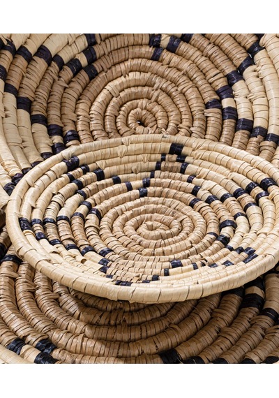 Meander Natural Bambu Afrikan El Yapımı Yıldız Duvar Tabağı Deko