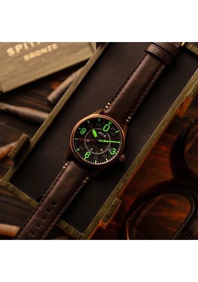 Avı-8 Spitfire Smith Av-4090-06 Otomatik Erkek Kol Saati Bronz