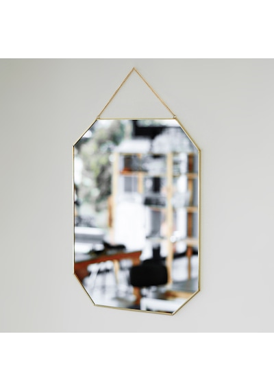 Ayna Duvar Askılı Sekizgen Geometrik 50x40cm Gold
