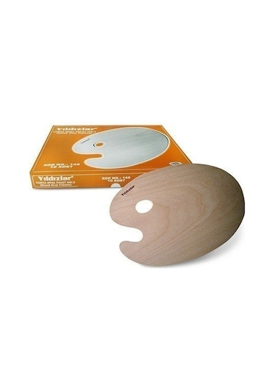 Yıldızlar Tahta Oval Palet No 2