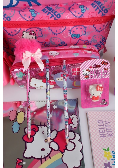 X Dekomus "candy Kitty Collection" Hello Kitty Lisanslı Kırtasiye Seti Ortopedik İlkokul Ve Kalem Çantası,matara,beslenme Kabı Seti Diğer