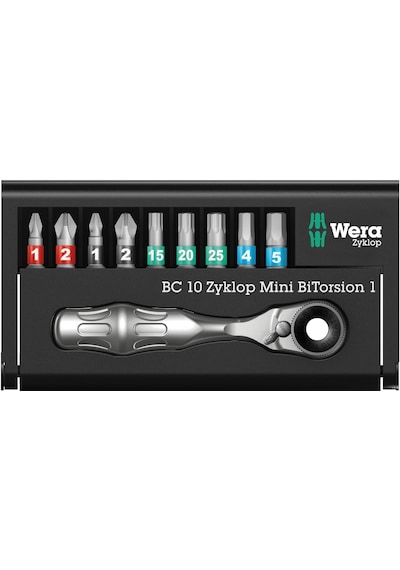 Wera Bit-Check 10 Zyklop Cırcırlı Bitorsion 1 Bits Seti  05057418001