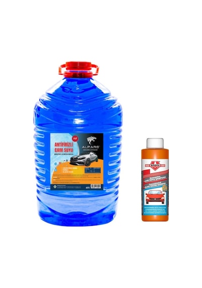 Alpars Oto Cam Suyu 5 Lt Antifrizli Cam Suyu - 25 Derece Kokulu Cam Suyu Sabunu Hediyeli