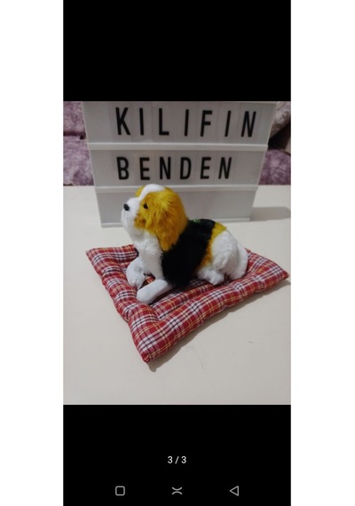 Havlayan Minderli Peluş Köpek Pilli Turuncu