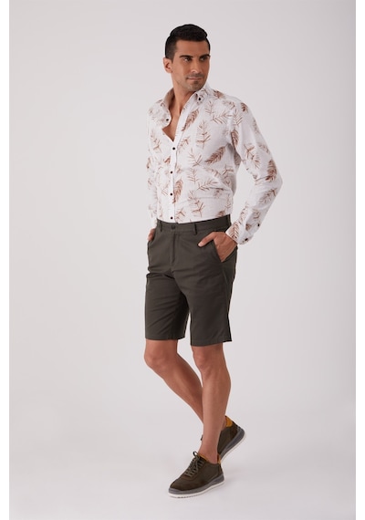 Dufy Haki Erkek Regular Fit Short - 86777 Haki Dufy Haki Erkek Regular Fit Short - 86777 Haki