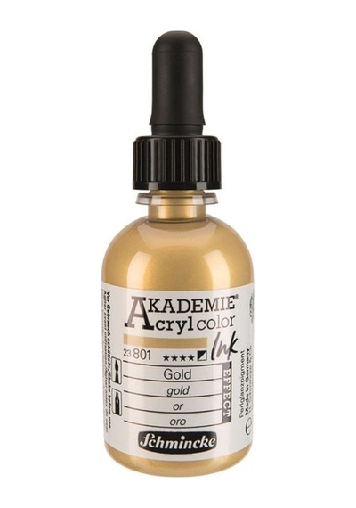 Schmincke : Akademie Akrilik Mürekkep : 50 Ml : 801 Gold