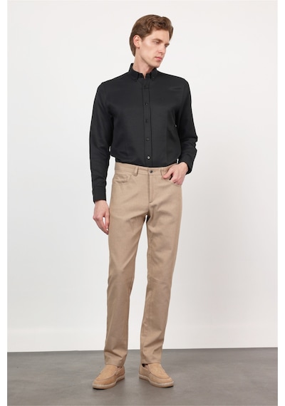 İmza Koyu Bej 5 Cep Slim Fit Pamuklu Pantolon 1003260170