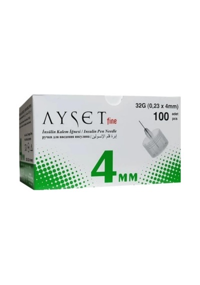Ayset - Fine 0.23 X 4mm İnsülin Kalem İğne Ucu 32g 100lü