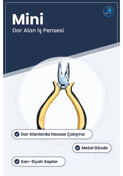 Mini Pense El Aleti Hırdavat İnce İş Dar Alan Tamir Sarı Saplı Ev