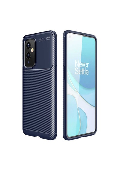 One Plus 9 Kılıf Kamera Çıkıntılı Karbon Fiber Dokulu Renk Atmaz Kapak Negro