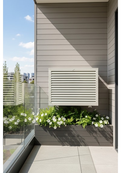 Klima Motoru/dış Ünite Gizleme/koruma Kafesi Xl 120x62x150 H Açısız Condor Gri